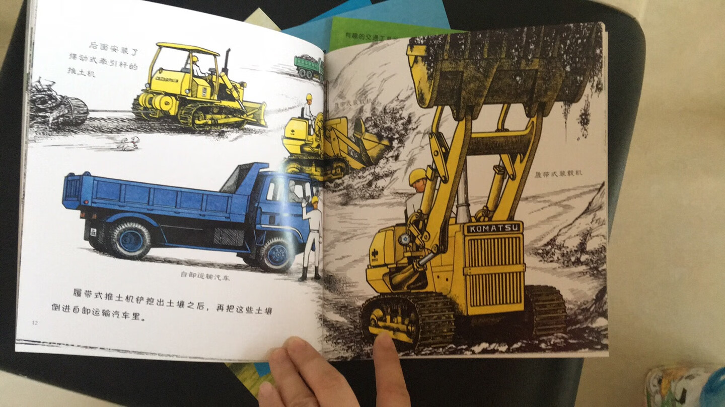 儿子喜欢各种车，书也是各种车的书是儿子的最爱！这套书一共六本，每本都是不同功能的车，日本的漫画风格，画面清晰，送货速度快，大小也正合适3岁孩子拿手里看，封面是软皮封面