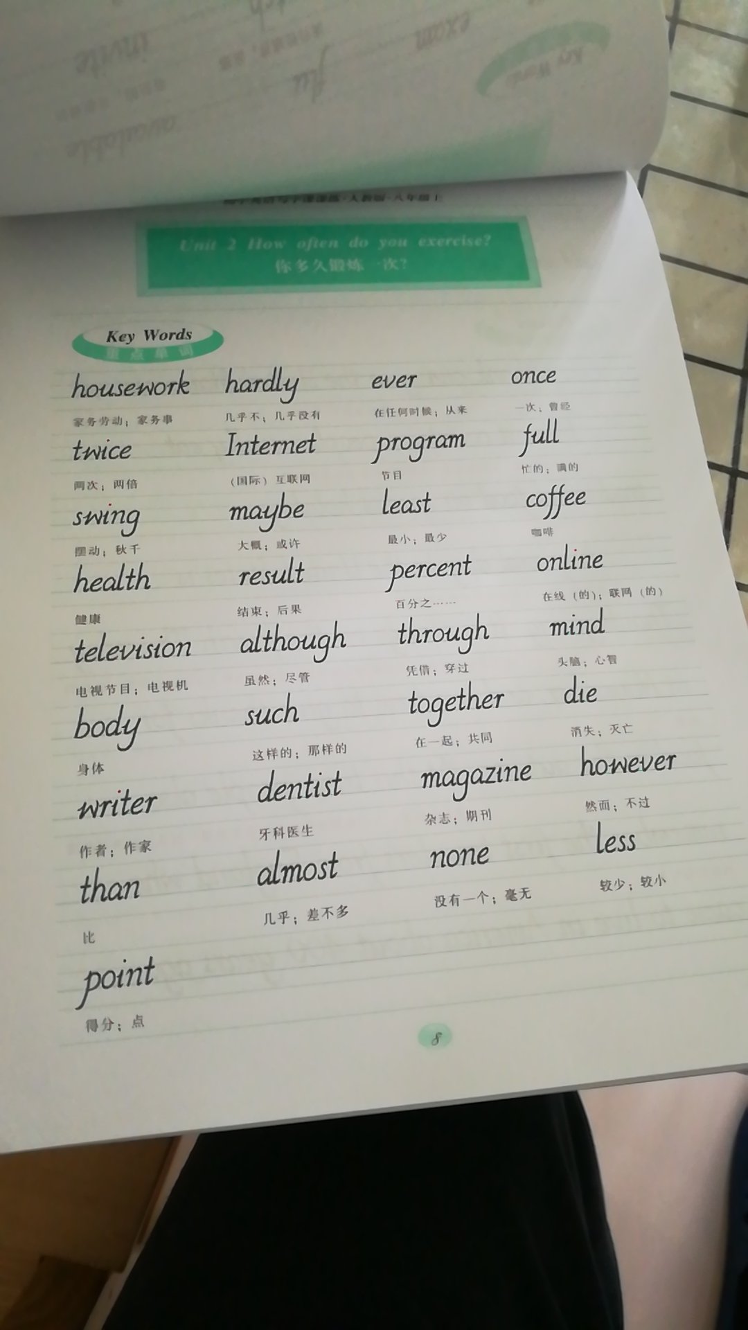给小朋友练字，练英文，斜体的，也可以背单词，也有句型的练习，既可以练字，也可以学习英语