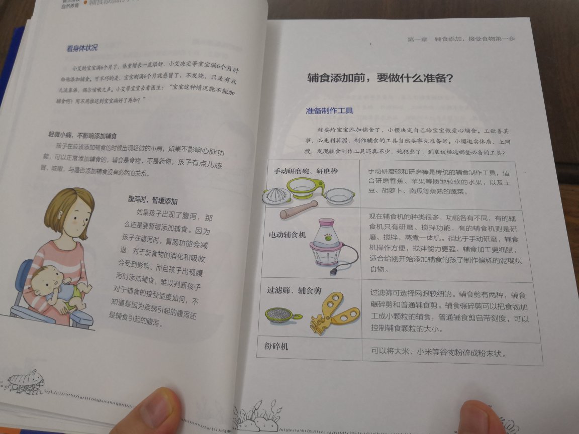 崔医生的这本辅食添加学问，详细的介绍了婴儿按时添加辅食的必要性；辅食添加的原则（如何真正做到从稀到稠，从细到粗，从一种到多种）；如何从泥糊状食物过度到成人食物；如何合理的搭配食物的种类；如何添加调味品等，解决了新手爸妈对喂养孩子无从下手的烦恼。特别是第四章的喂养细节里，选择什么辅食？在什么地方吃？谁来喂？选择什么餐具等等，给困惑的新手爸妈提供了很好的指导。真是适合每个家庭必备的育儿书。