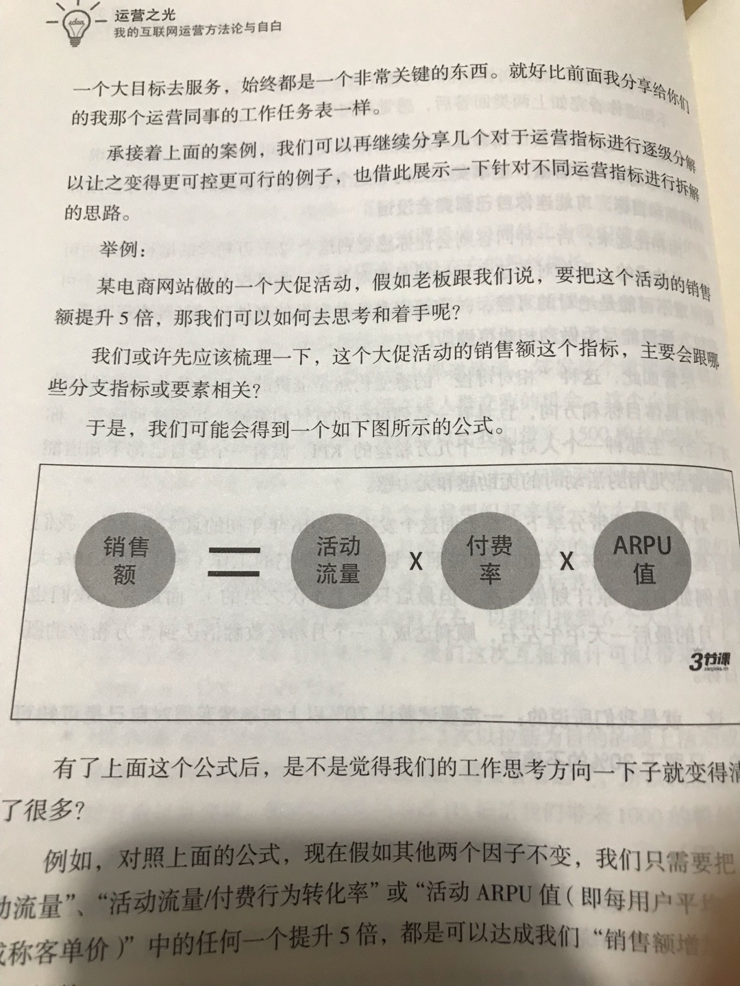 挺喜欢这本书的，原来对运营这个大概念不太清晰，这本方法论既有一些理论，也有不少过去几年出现过的互联网领域案例。