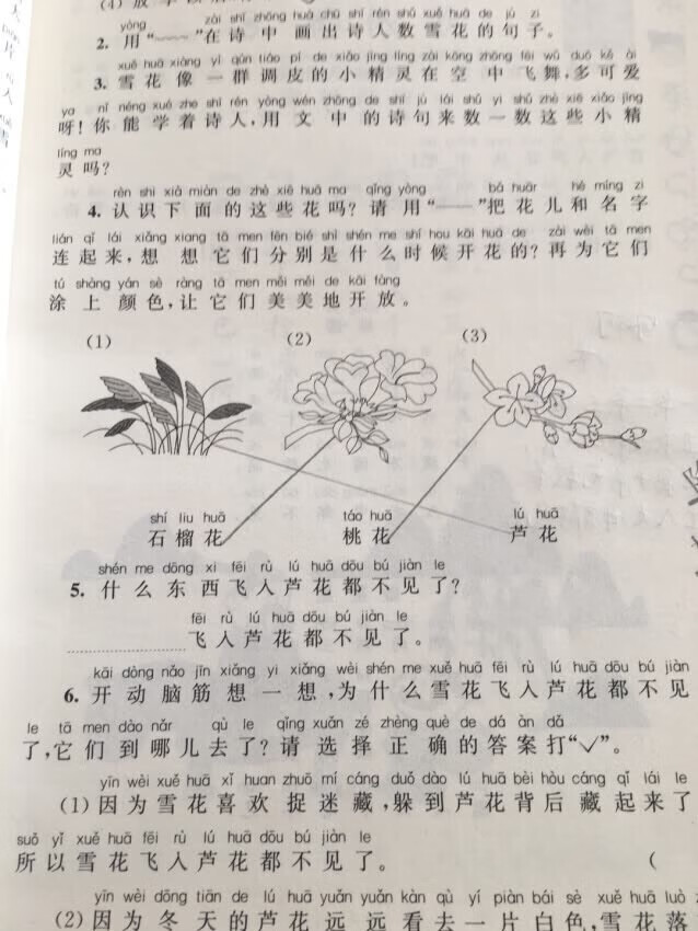 这本教辅书中选取的诗比较贴近孩子学习的内容，很多都是该年级的必背诗，其他选入的诗也非常生动有趣，大部分和娃学习一遍就能记住大概。里面的题目也出的很有创意，就是娃不愿意涂色。