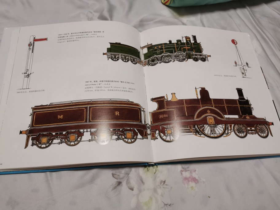 超级厚的一大本，详细的讲述了火车发展的历史，感觉要大一点的孩子能看