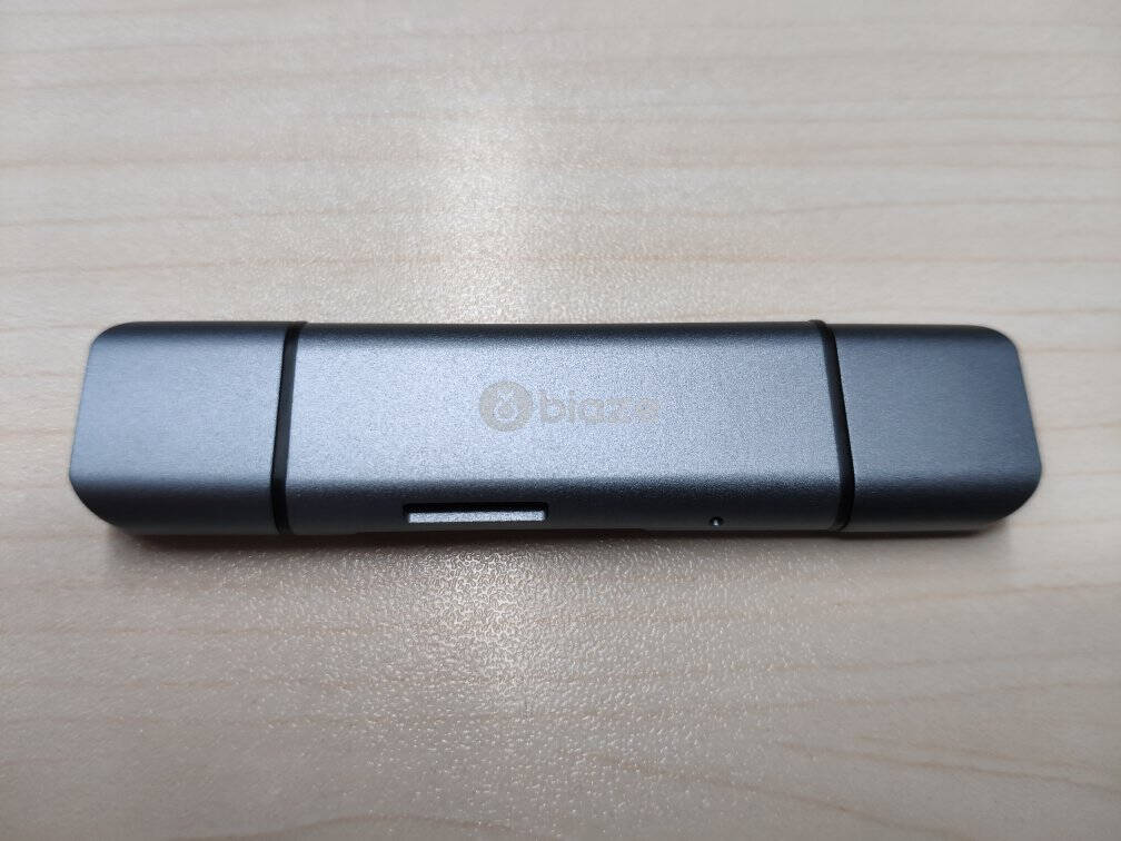 毕亚兹USB-C3.0高速多功能合一手机读卡器Type-c接口安卓OTG支持SD单反相机TF行车记录仪手机存储卡A19-灰