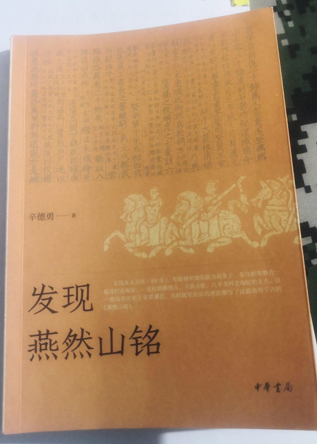 又是一本拿起来就放不下的书。刷新了我对“燕然未勒归无计”这句诗的认知。作者对前年在蒙古国发现的燕然山铭进行了详尽的考证，但是语言通俗，让外行都能看懂。最绝的就是最后一段，真是有态度的一本书。分享给大家。