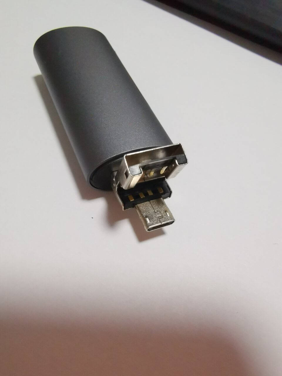 毕亚兹USB-C3.0高速多功能合一手机读卡器Type-c接口安卓OTG支持SD单反相机TF行车记录仪手机存储卡A19-灰