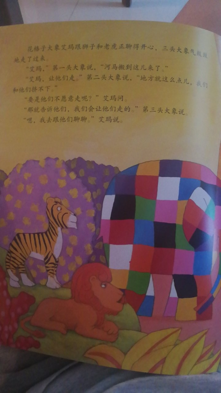 有了娃就开始囤书，各种绘本买了一大堆，这套花格子大象挺大一本，印刷质量很好，希望孩子能喜欢吧