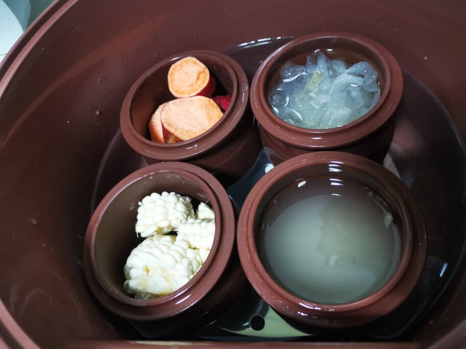 小熊(Bear)电炖锅电炖盅煲汤锅紫砂锅炖汤陶瓷5胆电砂锅隔水炖养生锅4.5LDDZ-B45Z1