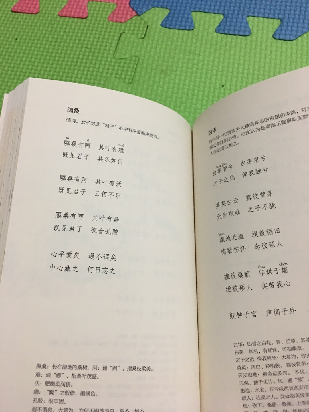 第一次在买书，体验很不错，都是未拆封过的新书，自营正版书籍，喜欢看诗经的我，支持哦。