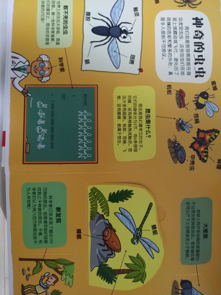 小孩子很喜欢看各种虫子的书，拿到这本书一直不停的问，很喜欢。