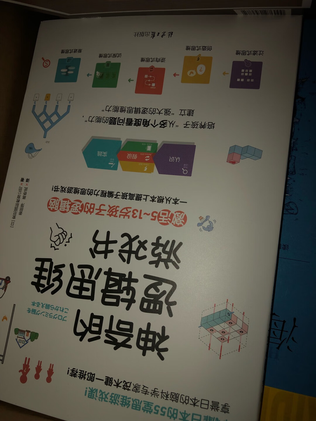 里面的游戏挺好的，不过也挺难的，可以带大概1年级左右的孩子做一做，可以发散思维