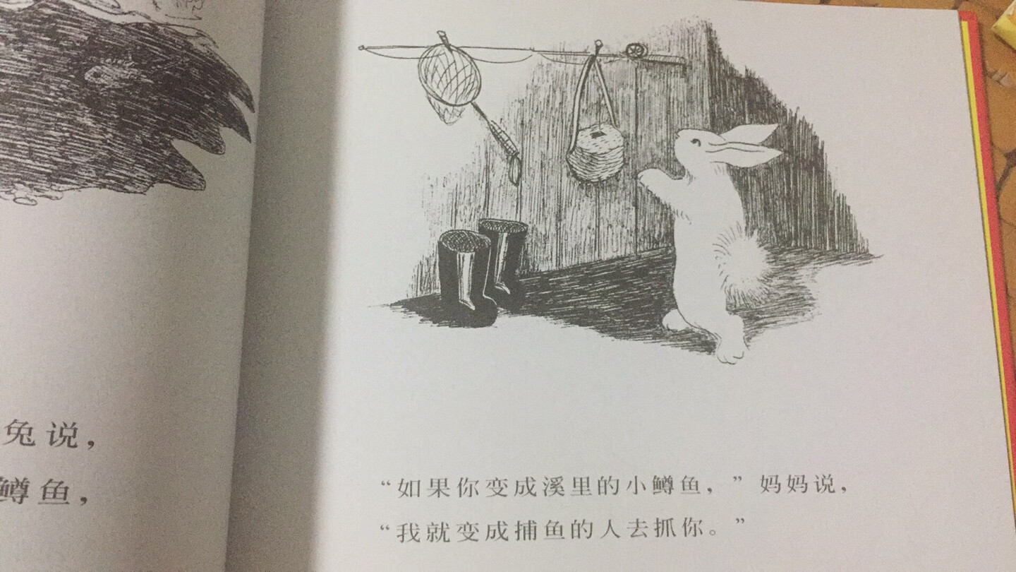 书单里面看到的，就买回来看看。挺有意思的，不管小兔子变成什么，妈妈总会找到他