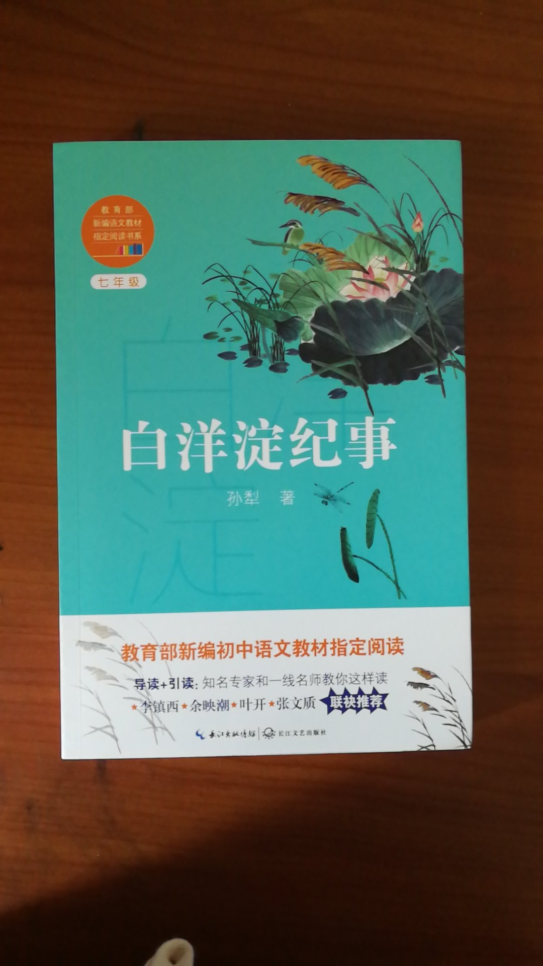 七年级语文老师指定用书，字体偏小，但属于正常范围