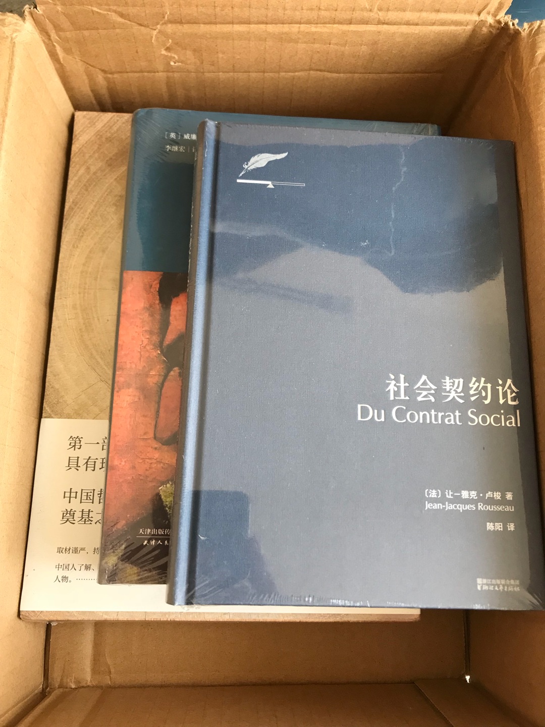 第二天就到了，上次买的几本只用了塑料袋包装出现破损，这次用了纸板箱，书本完好无损