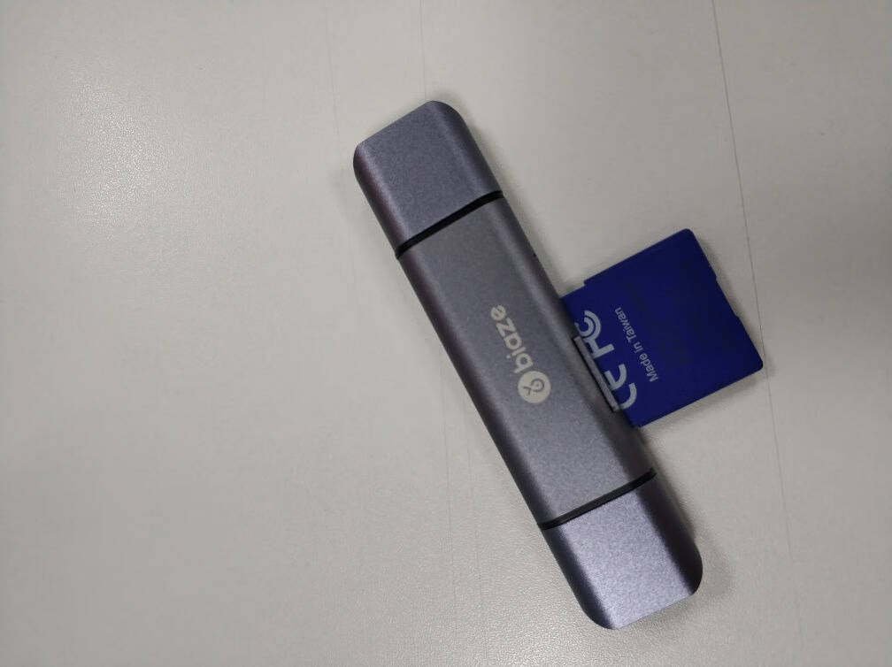 毕亚兹USB-C3.0高速多功能合一手机读卡器Type-c接口安卓OTG支持SD单反相机TF行车记录仪手机存储卡A19-灰