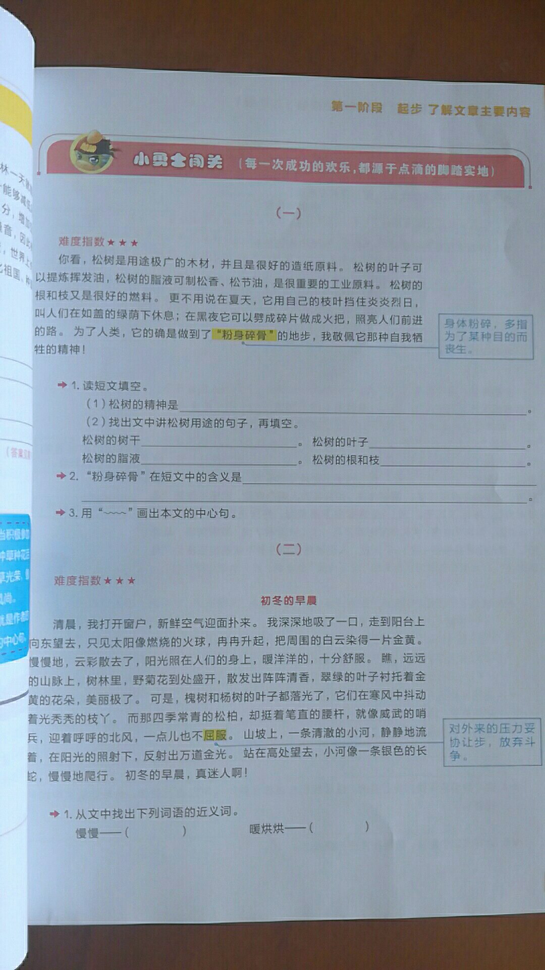 小朋友上小学了，成绩一直不算差，但总归是男孩子，年纪也小，无论是口头还是书写，表达能力和理解能力总是不好，经常在阅读理解题上丢分，作为家长，真是头疼啊。上培训班呢又要接送，浪费时间。想来想去，给他买本辅导书，在家好好教教，应该有效果。这套书我选了好久，现在拿到手，发现真是不错，讲解详细，深入浅出。很合适。