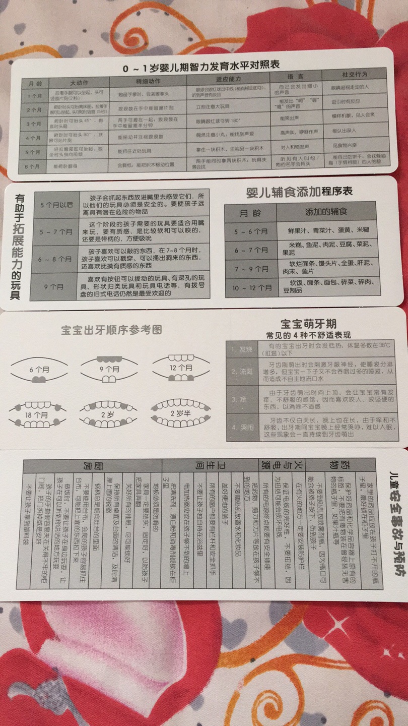 这个黑白卡挺好的，很方便宝宝用，而且里边还有多大宝宝可以吃的辅食卡片，很棒