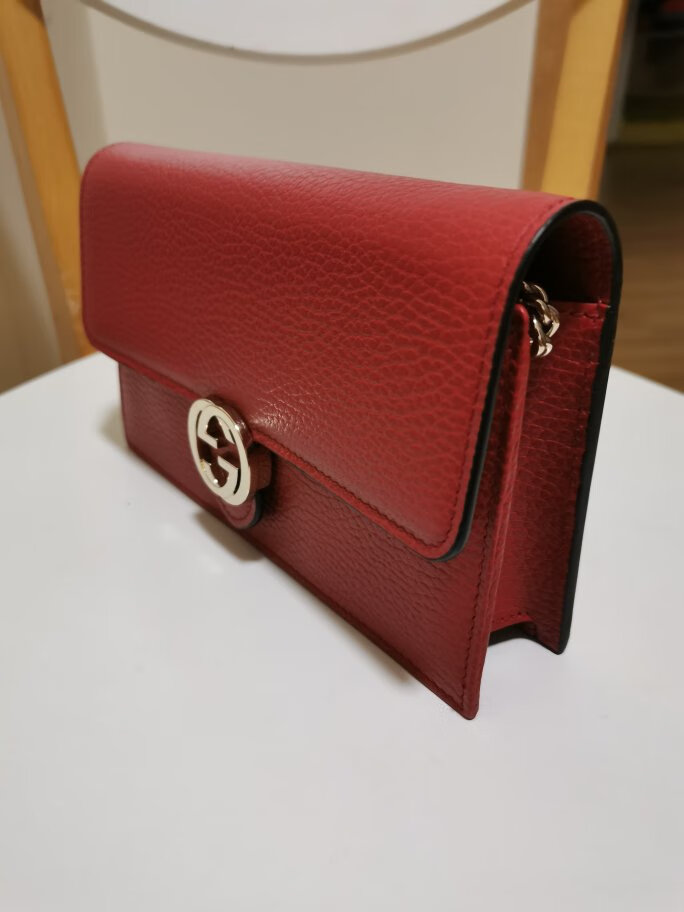 古驰gucci女士斜挎包荔枝纹双g扣风琴送女朋友5k以上生日礼物