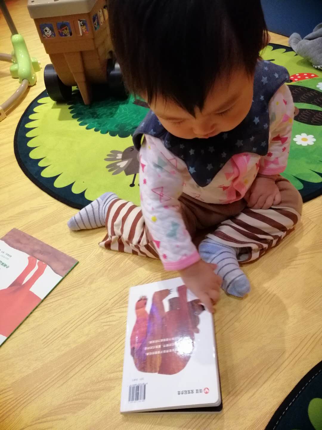 给不到一岁的二宝看，超级喜欢，色块明快，一本很棒的启蒙书