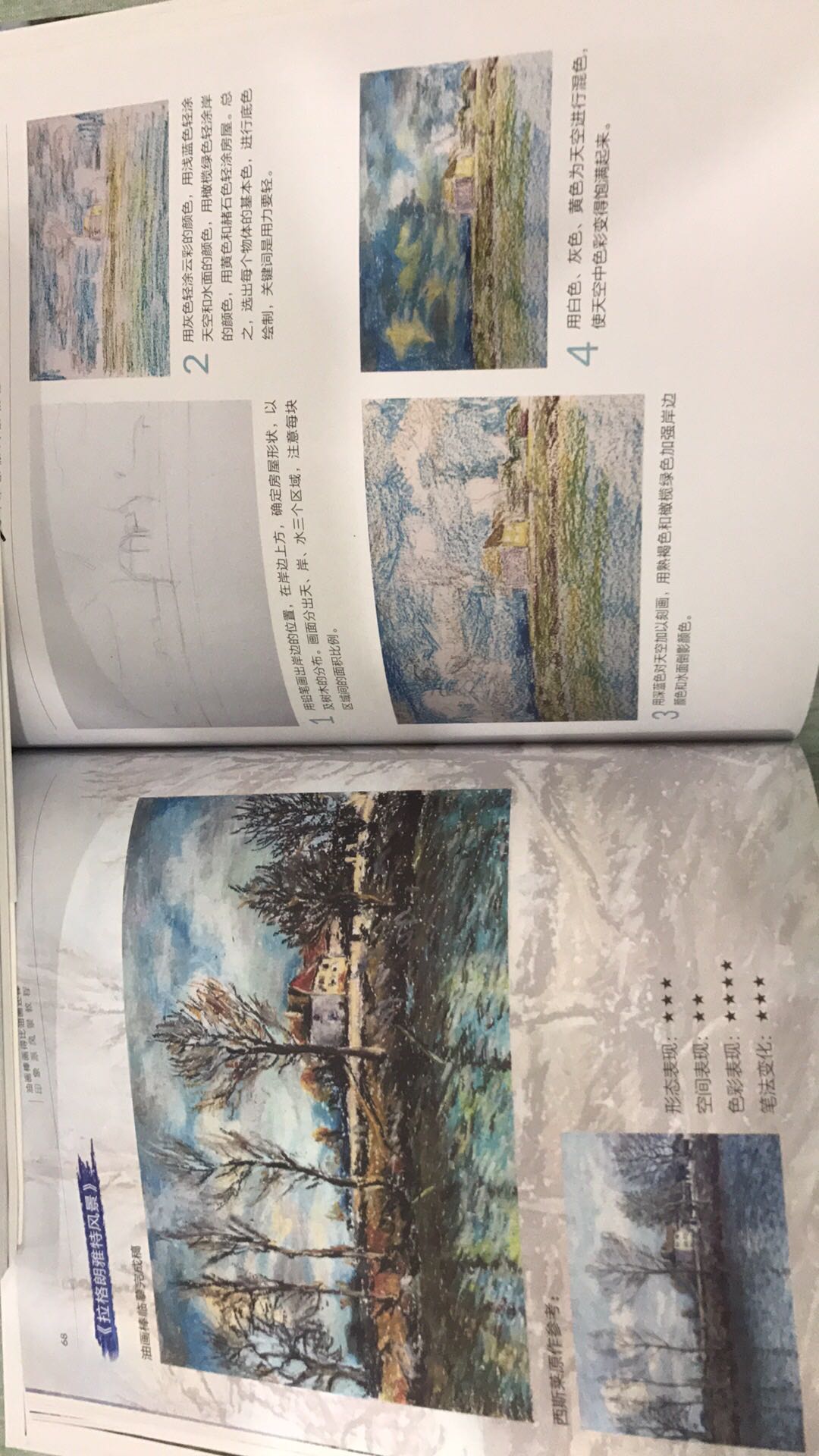 用油画棒来画名画，不错的玩法，材料简单，方便操作，还可以把小朋友用剩下的笔头都利用起来了，真心不错哦。关键是价格还很实惠，买书不二之选！