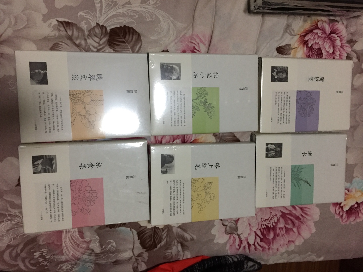 汪曾祺作品 河南文艺出版社 布面精装 小32开 以前的四本在中图买的毛边本 质量差 价格高 毛边聊胜于无  这次活动买了后出的六本  但有一本和其余五本有明显差异 不知道是不是盗版