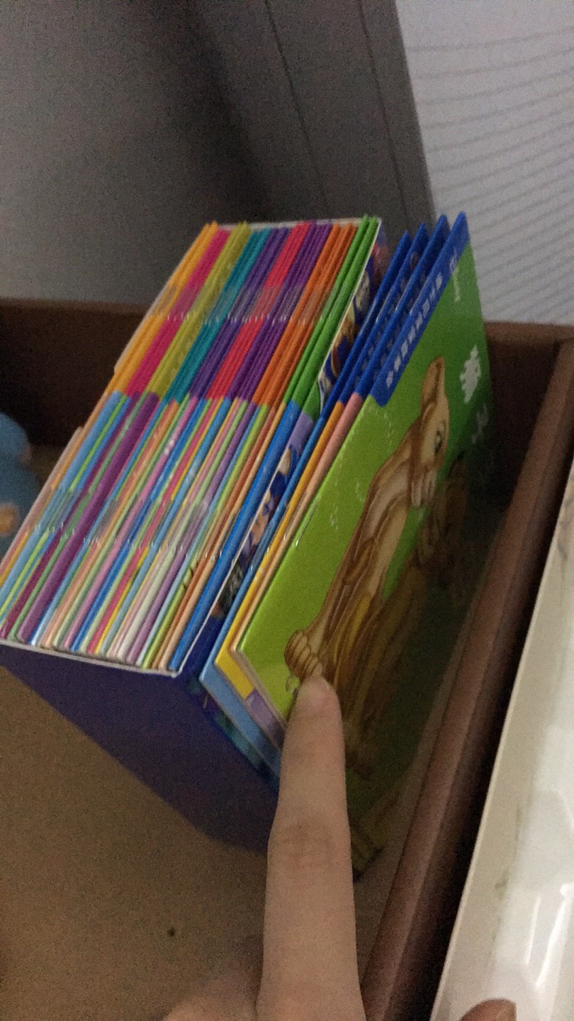 印刷非常好，色彩鲜艳，很受宝宝喜欢。就是外面的纸盒子有点小，拿出来的书很难全部塞回去。