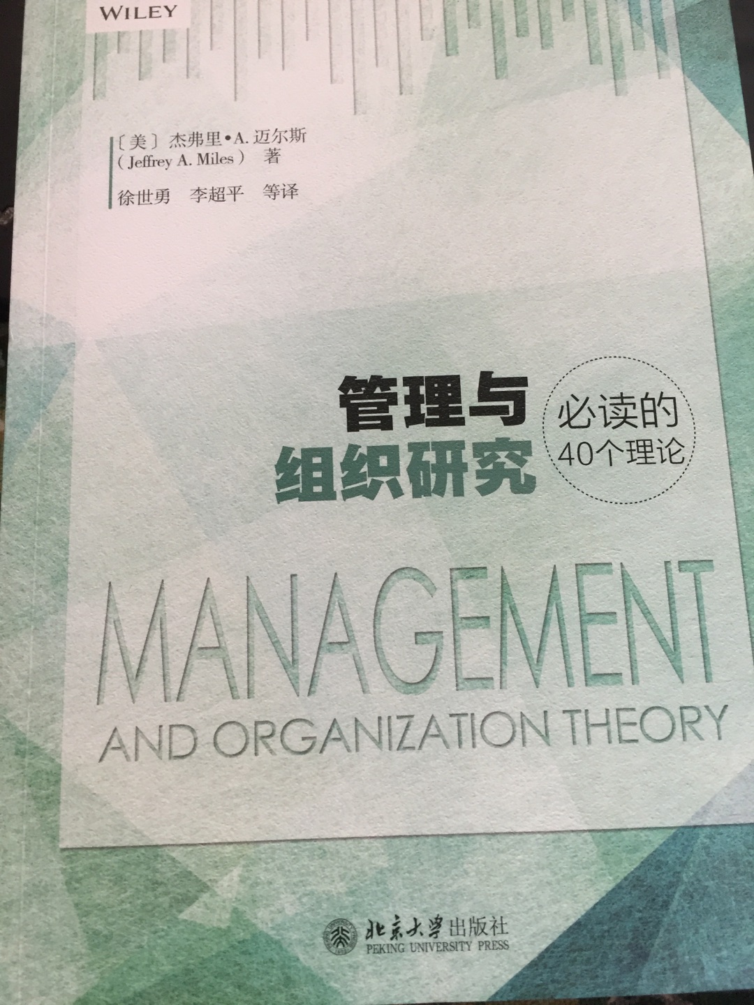 看了一半了，内容是对于一些管理理论的介绍和分析，算是管理理论的综述性的书