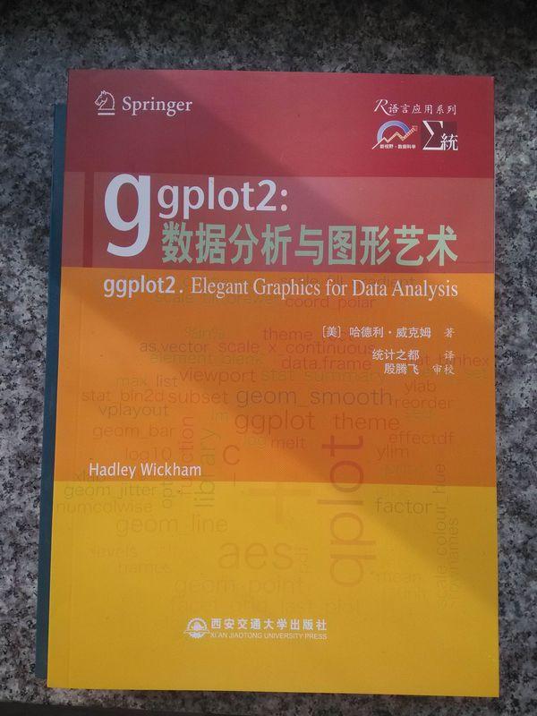 介绍ggplot2的书，适合掌握r语言的读者，通过ggplot2可以画出比较精美的图形。印刷的纸质很一般，送货速度很快，值得赞一下。