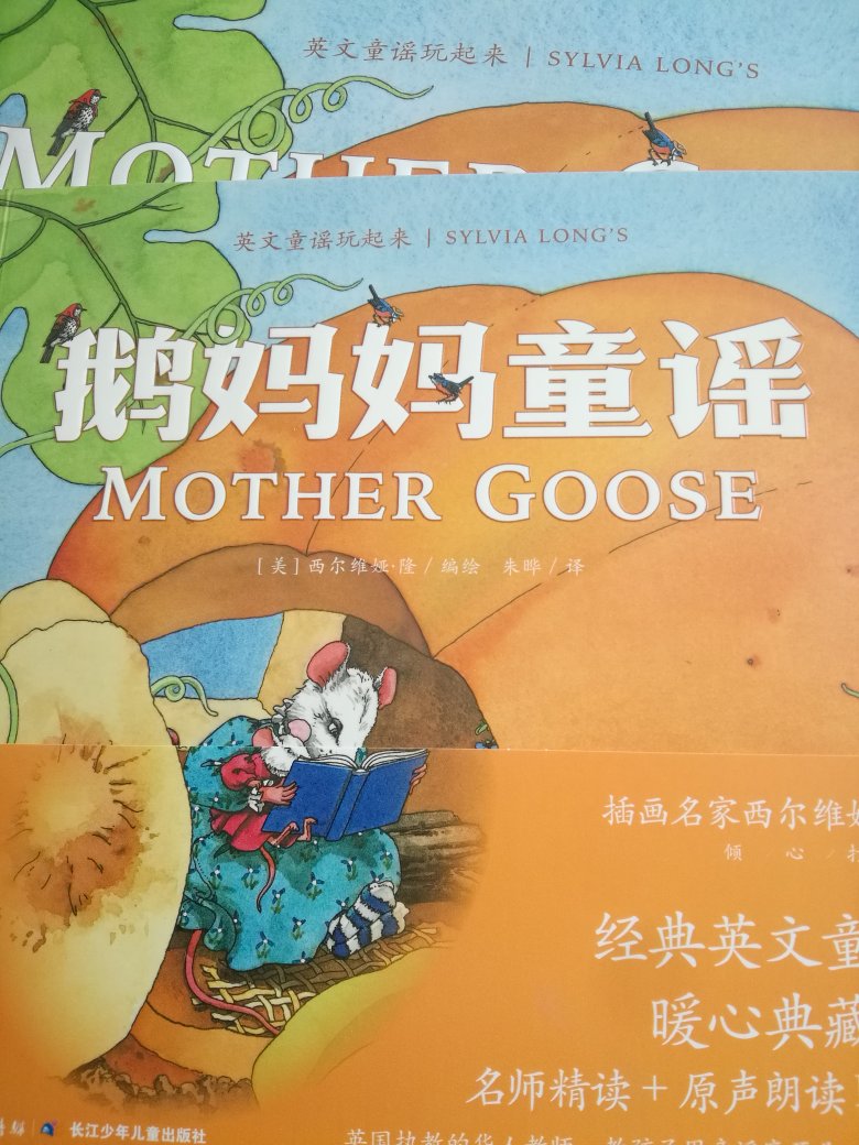 鹅妈妈童谣是很不错的英文启蒙读物 。因为这一版本有中文有英文，所以特地选择了这个版本。看到实物非常满意。