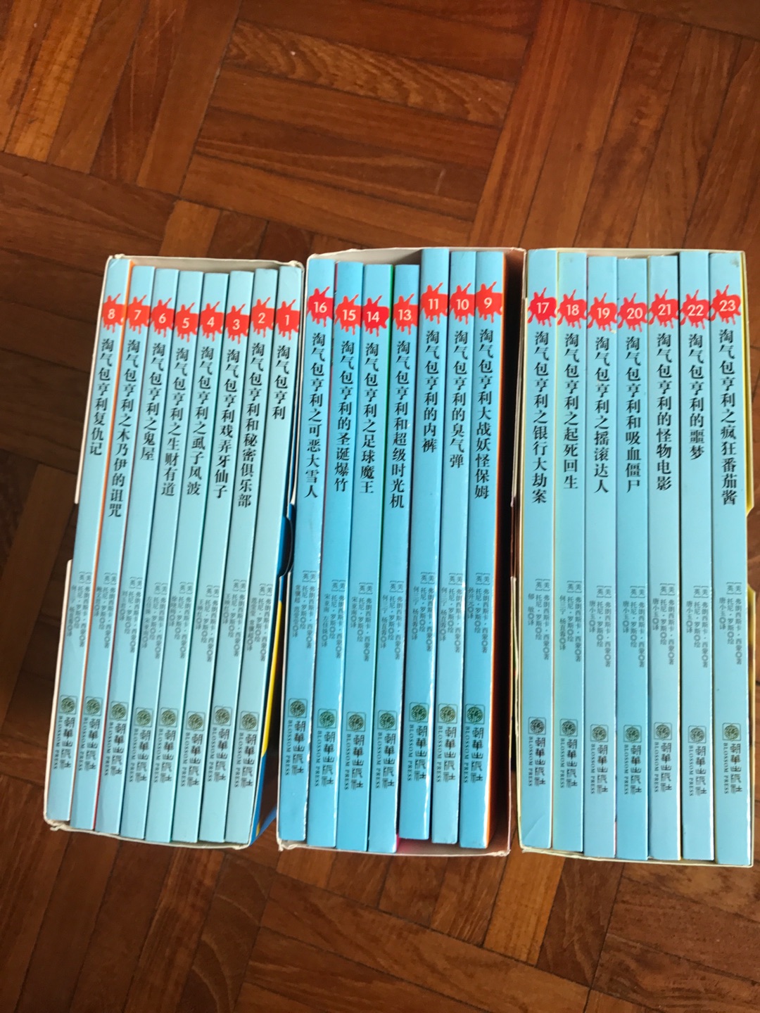 一次把三辑共23本都收了，果然孩子很喜欢，不到两天已经看了十一本了，目前只能看中文，希望大一点能看懂英文原版