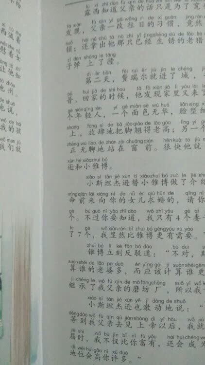 纸张质量一般，字迹清晰，未发现空白页，包装完好无损，小孩很喜欢，几个人争着看。就着优惠活动买了很多课外阅读书籍，希望小孩养成课外阅读的好习惯。