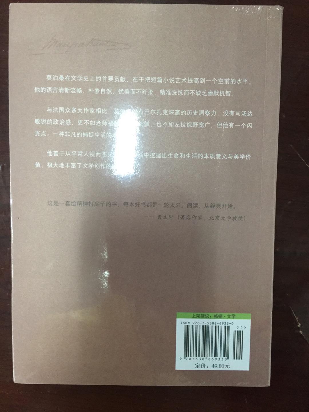 莫泊桑的作品值得一看。以前高中书本当中学到过。简短又有意料之外的结果。寓意深刻。