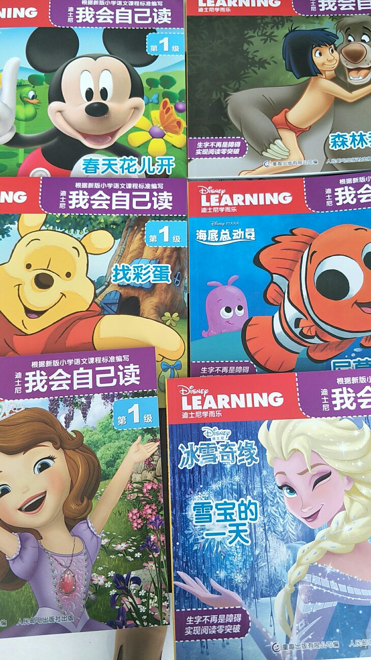 不错??????《迪士尼我会自己读幼儿园小班识字套装》是迪士尼中外国际教育团队为3-6岁中国儿童精心打磨的阅读识字起步套装，内含阅读训练书《迪士尼我会自己读第1级》6册、《迪士尼我会自己读第2级》6册以及100张配套早教无图字卡。图书采用全新理念阅读识字法，帮助孩子快快乐乐掌握幼儿园小班学前核心100字，畅销自主阅读的乐趣。 ? 《迪士尼我会自己读》是迪士尼分级读物重要的组成部分，本系列根据孩子的阅读字量范围分为8个级别，其中前6级为学龄前儿童阅读字量，后两级为小学一年级儿童阅读字量。《迪士尼我会自己读》第1级和第2级，选取迪士尼经典图画故事，根据学龄前儿童阅读字量的范围，重新编写策划的分级读物。故事生动有趣，形式新颖活泼，内容丰富且寓教于乐，使孩子在快乐的阅读中潜移默化地学会适合他年龄的汉字，帮助孩子收获自信心和成就感，形成热爱阅读、自主阅读的好习惯。 