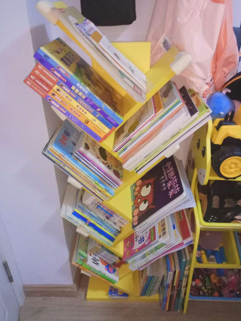 宝贝的书几乎都是从上买的，现在已经需要书架才能放得下了，他很喜欢看书，希望你的书架越来越丰富，愿读书伴你一生！