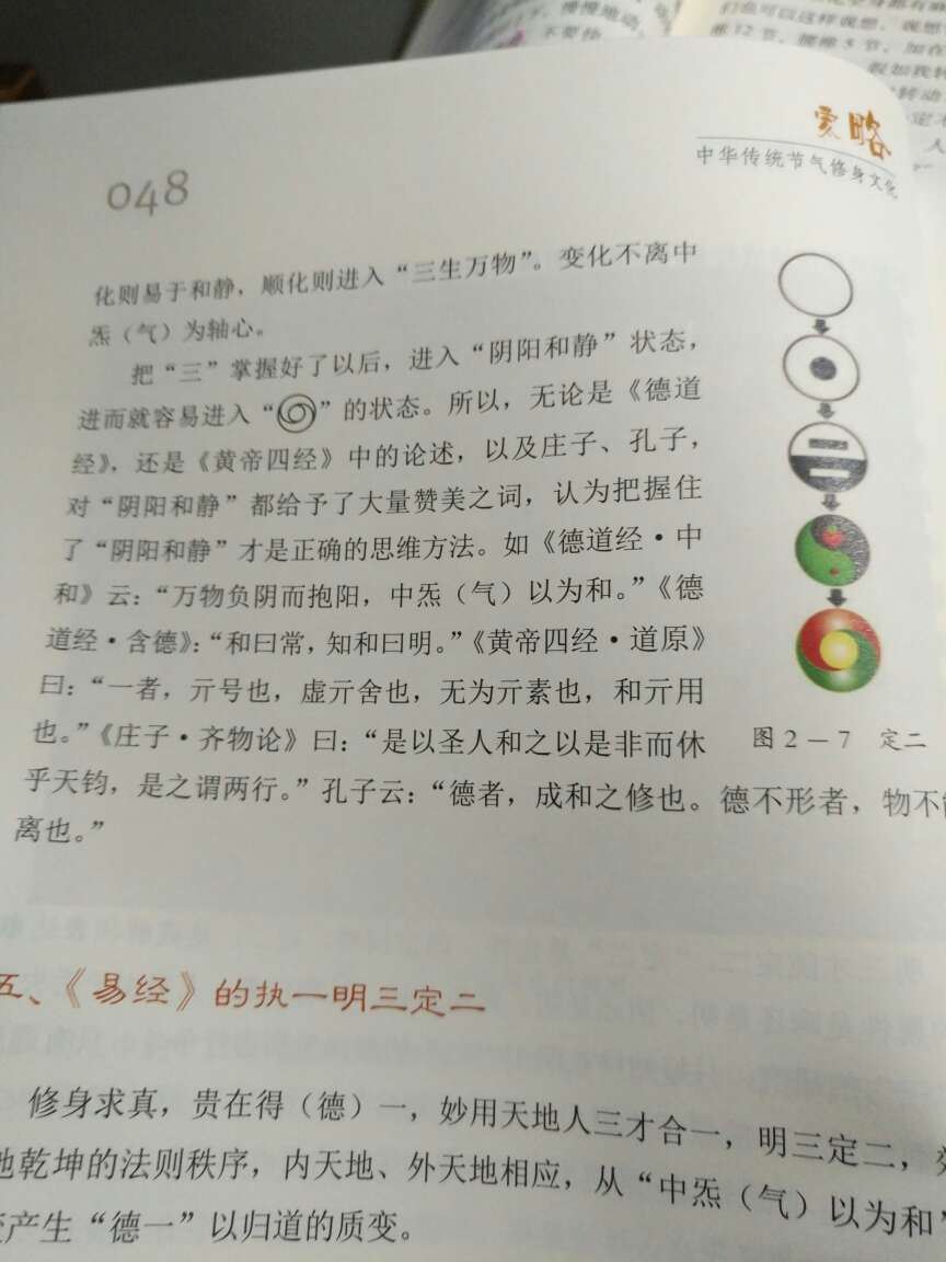 作为一位跟着单桂敏单阿姨艾炙自疗者，艾炙离不了穴位，穴位又离不了经络 …… 最后到五运六气。这套5本的《中华佳统气节修身文化》，真是处处有震憾！图文精美，纸张很好。慢慢读，即使不懂，也很享受！【上半年趁悦读节囤了几本“五运六气”与中医图书，读起来别说一知半解，连一知一解都没有。为了补基础，断续趁活动找相关图书。如同艾炙，即使不很懂，也仍可使用自疗。耐着性子，慢慢看吧。】