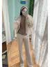 芬也（FENYE）孕妇打底衫秋冬款加绒孕期高领上衣冬季毛衣外穿孕妇装  浅杏XXL 实拍图