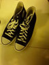 匡威（Converse）官方All Star经典帆布男女高帮休闲运动鞋黑色101010 101010/黑色 46 实拍图