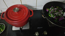炊大皇珐琅锅铸铁锅家用炖锅砂锅汤锅焖烧锅电磁炉燃气煮锅 【中国红】3.5L 24cm 实拍图