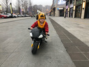 艾璐歌49cc迷你小摩托车跑车混合油版可选小型摩托燃油款或电动充电款 黑色带灯款 实拍图