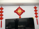 中国结挂件客厅大号福字双面对联电视墙装饰乔迁春节结婚喜庆装饰品电视背景墙入户门喜庆壁挂开业礼品 大号富贵平安穗（三件套） 实拍图