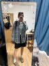 OEMG 新款潮流牌复古格子衬衫男士女情侣大码翻领长袖衬衣高级感外套 蓝格 【高品质】 XL [建议110-130斤] 实拍图