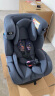 好孩子（gb） 婴儿汽车安全座椅0-7-12岁双向安装isofix接口安全座椅360度旋转 灰橙升级款-安全气囊+360°旋转 实拍图