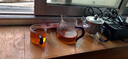 瓷牌茗茶具 玻璃茶具套装家用功夫茶具带过滤内胆泡茶壶茶杯盖碗整套茶具 金盖雅趣壶金色杯8件套 实拍图
