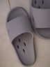 小白丫软底夏浴室拖鞋女按摩抗菌舒适防滑日式简约家居情侣洗澡凉拖鞋Y8 A7灰色43-44适合42-43的脚码 实拍图
