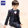罗蒙儿童西装套装2025新款男童主持人花童中大童钢琴毕业演出服礼服狂 三件套 外套+裤子+领结 140 实拍图