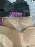 华婷露（Huatinglu） 无钢圈文胸蕾丝内衣女薄款胸罩聚拢性感美背调整型收副乳防下垂 浅绿+黑色 90B 实拍图