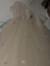 迪士尼（Disney）女童连衣裙儿童爱莎公主网纱裙小女孩节日表演裙 HXM092白色140cm 晒单实拍图