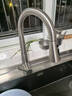 箭牌（ARROW） 厨房抽拉式水龙头304不锈钢冷热双控洗菜盆洗碗池水槽龙头可旋转 D 天鹅颈  三出水不锈钢拉丝抽拉龙头 实拍图