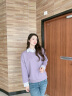 卡萨罗澳品牌假两件卫衣女2024春秋季新款韩版减龄时尚休闲显瘦上衣 紫色 M（100-115斤） 晒单实拍图