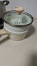 红厨有钛无涂层奶锅钛陶瓷宝宝辅食锅婴儿小奶锅不粘锅燃气灶电磁炉用 【奶锅+珐琅蒸格】两件套 18cm 实拍图