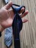 FitonTon领带拉链男正装商务8cm免打一拉得懒人西装领带礼盒装FTL0003 蓝色斜纹（拉链） 实拍图